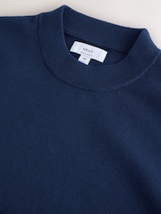 Bleumarin - N. Premium Ultrasoft Knitted Jumper with Wool - Imaginea 6 din 7