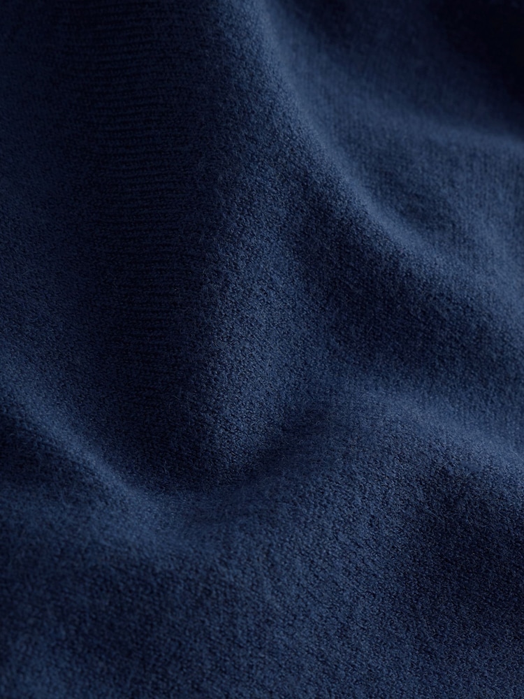 Bleumarin - N. Premium Ultrasoft Knitted Jumper with Wool - Imaginea 7 din 7
