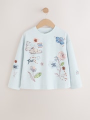 Blue Embroidered Butterfly Long Sleeve Top (3-16yrs) - Image 5 of 8