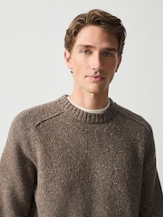 Grey Knitted Crew Neck Jumper - Image 1 of 5