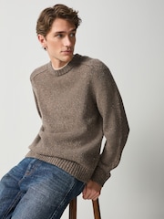 Grey Knitted Crew Neck Jumper - Image 3 of 5