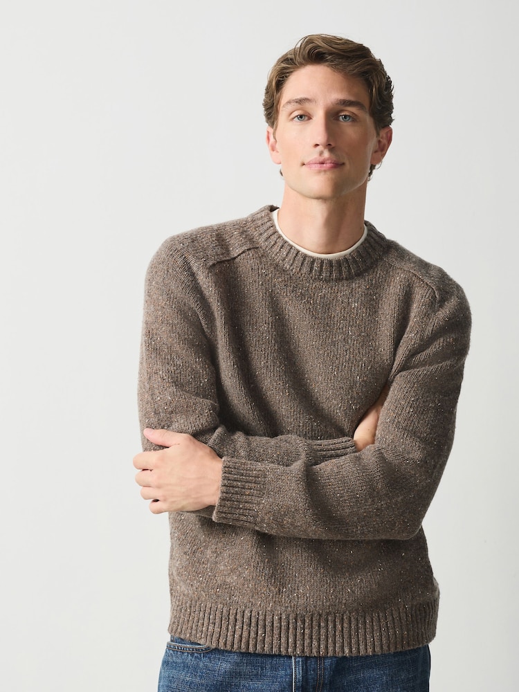 Grey Knitted Crew Neck Jumper - Image 5 of 5