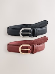 Negro/óxido - Regular PU Belts 2 Pack - Imagen 1 de 5
