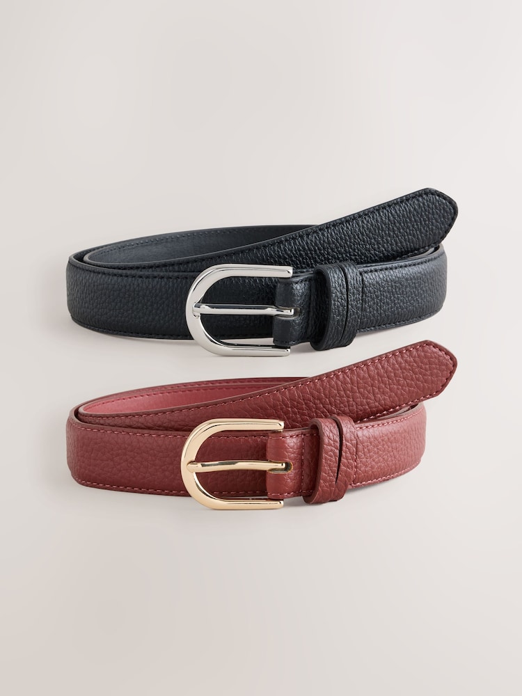 Negro/óxido - Regular PU Belts 2 Pack - Imagen 1 de 5