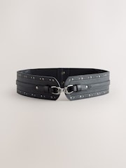 Black Wide Studded Corset Belt - Image 5 of 7