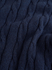 Blue Cable Knit Crew Neck Jumper - Image 7 of 7