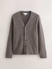 Neutral Relaxed Fit Cosy Cardigan With Wool - Image 6 of 8