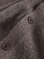 Neutral Relaxed Fit Cosy Cardigan With Wool - Image 8 of 8