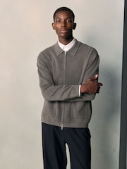 Stone N. Premium Zip Up Ultrasoft Knitted Jacket - Image 5 of 13