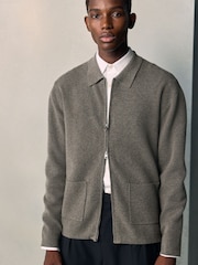 Stone N. Premium Zip Up Ultrasoft Knitted Jacket - Image 6 of 13