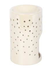 Something Different White Iridescent Moon Pillar Oil Burner and Wax Warmer - Image 3 of 5