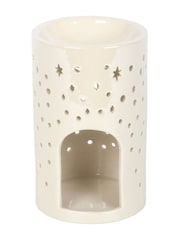 Something Different White Iridescent Moon Pillar Oil Burner and Wax Warmer - Image 4 of 5