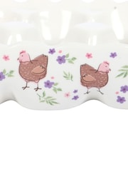 Something Different Hen Print Ceramic Egg Holder - Εικόνα 3 του 4