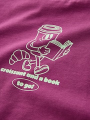 Burgundy Coffee Oversized Graphic T-Shirt (3-16yrs) - Image 3 of 4