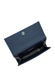 Lotus Blue Clutch Bag with Chain - Image 3 of 4