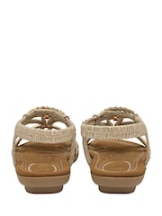 Lotus Gold Flat Slingback Sandals - Image 2 of 3