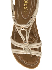 Lotus Gold Flat Slingback Sandals - Image 3 of 3