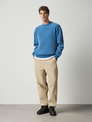 Blue Chenille Crew Neck Jumper - Image 2 of 7