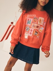 Red Sequin Christmas Gingerbread - Dukserica dugih rukava (3-16god) - Slika 3 od 4
