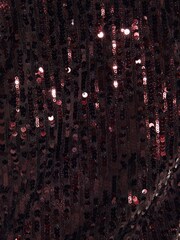 Friends Like These Chocolate Brown Premium Sequin Halterneck Top - Image 6 of 6