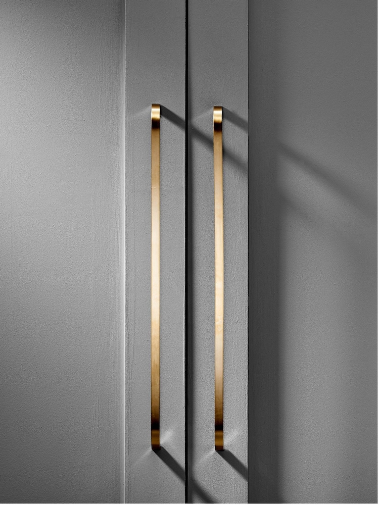 Pushka Home Gold Curved Cabinet Bar Handle - Image 1 of 4 Pushka Home Gold Curved Cabinet Bar Handle - Image 1 of 4