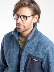 Weird Fish Blue Fletcher Full Zip Borg Fleece - Image 4 of 7