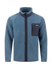 Weird Fish Blue Fletcher Full Zip Borg Fleece - Image 6 of 7