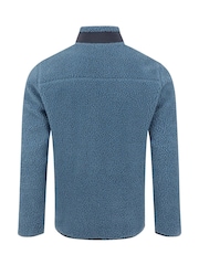 Weird Fish Blue Fletcher Full Zip Borg Fleece - Image 7 of 7