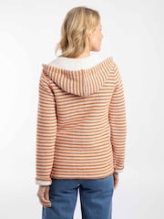 Weird Fish Orange Fisher Full Zip Stripe Macaroni Hoodie - Image 2 of 7