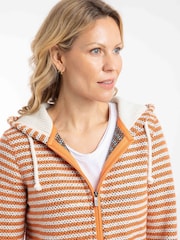 Weird Fish Orange Fisher Full Zip Stripe Macaroni Hoodie - Image 4 of 7
