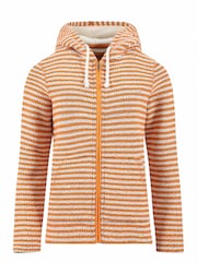 Weird Fish Orange Fisher Full Zip Stripe Macaroni Hoodie - Image 6 of 7