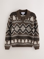 Brown Fairisle Matching Family Christmas Jumper - Image 10 of 12