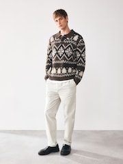 Brown Fairisle Matching Family Christmas Jumper - Image 2 of 12