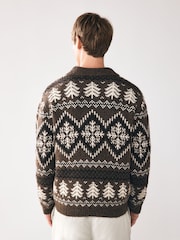 Brown Fairisle Matching Family Christmas Jumper - Image 3 of 12