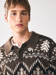 Brown Fairisle Matching Family Christmas Jumper - Image 4 of 12