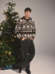 Brown Fairisle Matching Family Christmas Jumper - Image 5 of 12