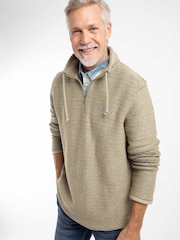 Weird Fish Purple Cruiser Quarter Zip Macaroni Sweater - Image 1 of 7