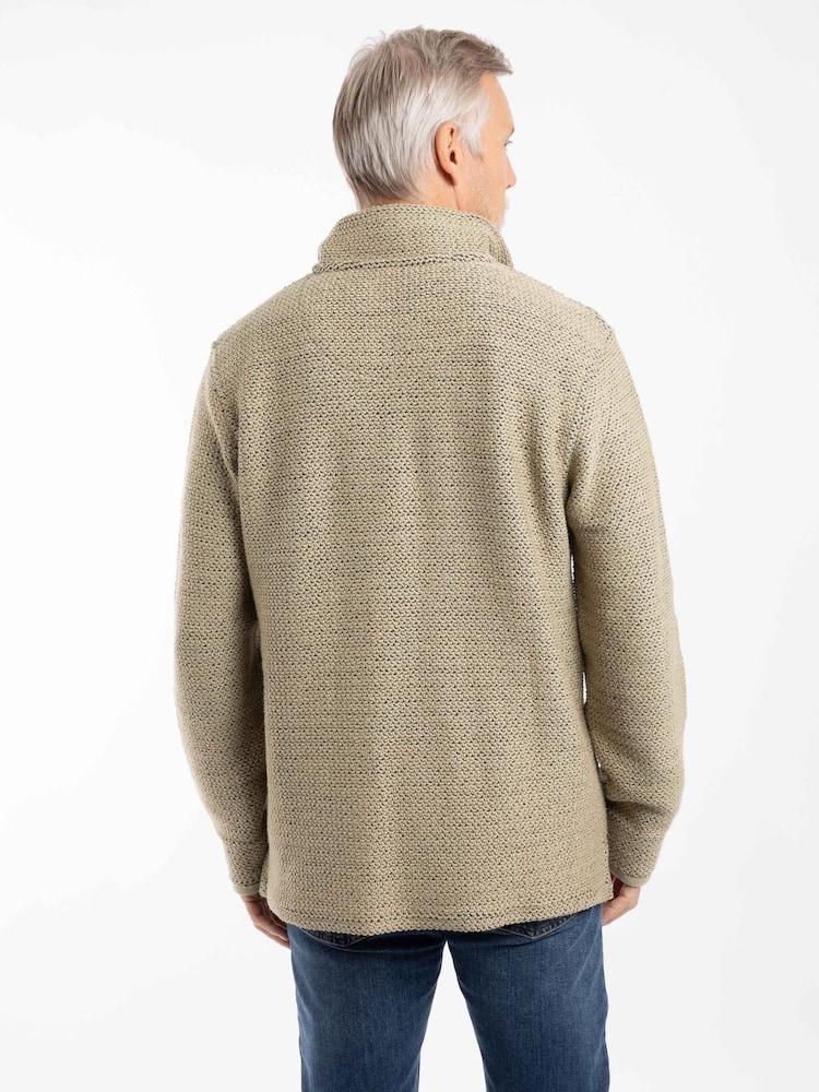 Weird Fish Purple Cruiser Quarter Zip Macaroni Sweater - Image 2 of 7 Weird Fish Purple Cruiser Quarter Zip Macaroni Sweater - Image 2 of 7