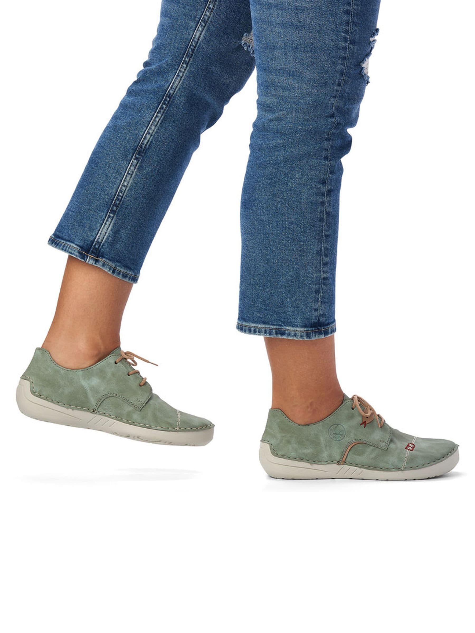 Rieker 52528-52 Mint green Womens lacing shoes in a Plain Man Made in Size 36 - Image 3