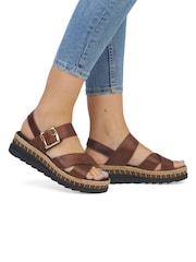 Rieker Brown Sandals - Image 1 of 7