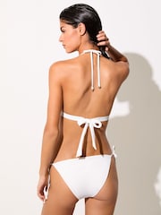 Reiss White Riah Triangle Halter-Neck Bikini Top - Image 5 of 6