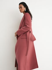 Վարդագույն - Reiss Marlowe Wool-Blend Double-Breasted Blind-Seam Coat - Պատկեր 4 10-ից