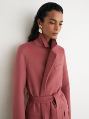 Վարդագույն - Reiss Marlowe Wool-Blend Double-Breasted Blind-Seam Coat - Պատկեր 8 10-ից