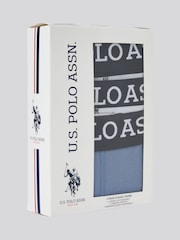 U.S. Polo Assn. Blue Mens Mixed Boxer Shorts 3 Pack - Image 9 of 11
