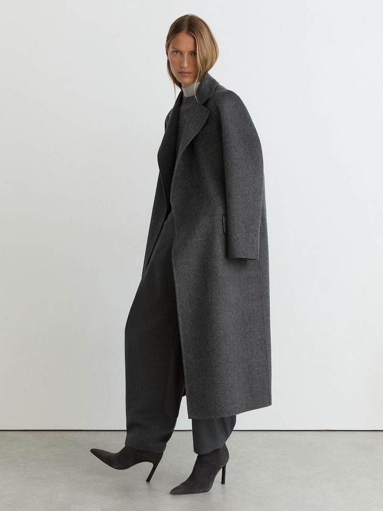 Ածխագույն մոխրագույն - Reiss Marlowe Wool-Blend Double-Breasted Blind-Seam Coat - Պատկեր 1 12-ից Ածխագույն մոխրագույն - Reiss Marlowe Wool-Blend Double-Breasted Blind-Seam Coat - Պատկեր 1 12-ից