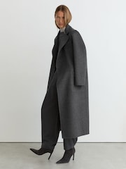 Ածխագույն մոխրագույն - Reiss Marlowe Wool-Blend Double-Breasted Blind-Seam Coat - Պատկեր 11 12-ից