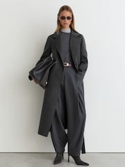 Ածխագույն մոխրագույն - Reiss Marlowe Wool-Blend Double-Breasted Blind-Seam Coat - Պատկեր 3 12-ից
