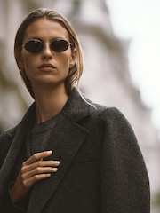 Ածխագույն մոխրագույն - Reiss Marlowe Wool-Blend Double-Breasted Blind-Seam Coat - Պատկեր 4 12-ից