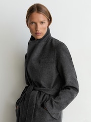 Ածխագույն մոխրագույն - Reiss Marlowe Wool-Blend Double-Breasted Blind-Seam Coat - Պատկեր 5 12-ից