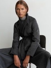 Ածխագույն մոխրագույն - Reiss Marlowe Wool-Blend Double-Breasted Blind-Seam Coat - Պատկեր 6 12-ից